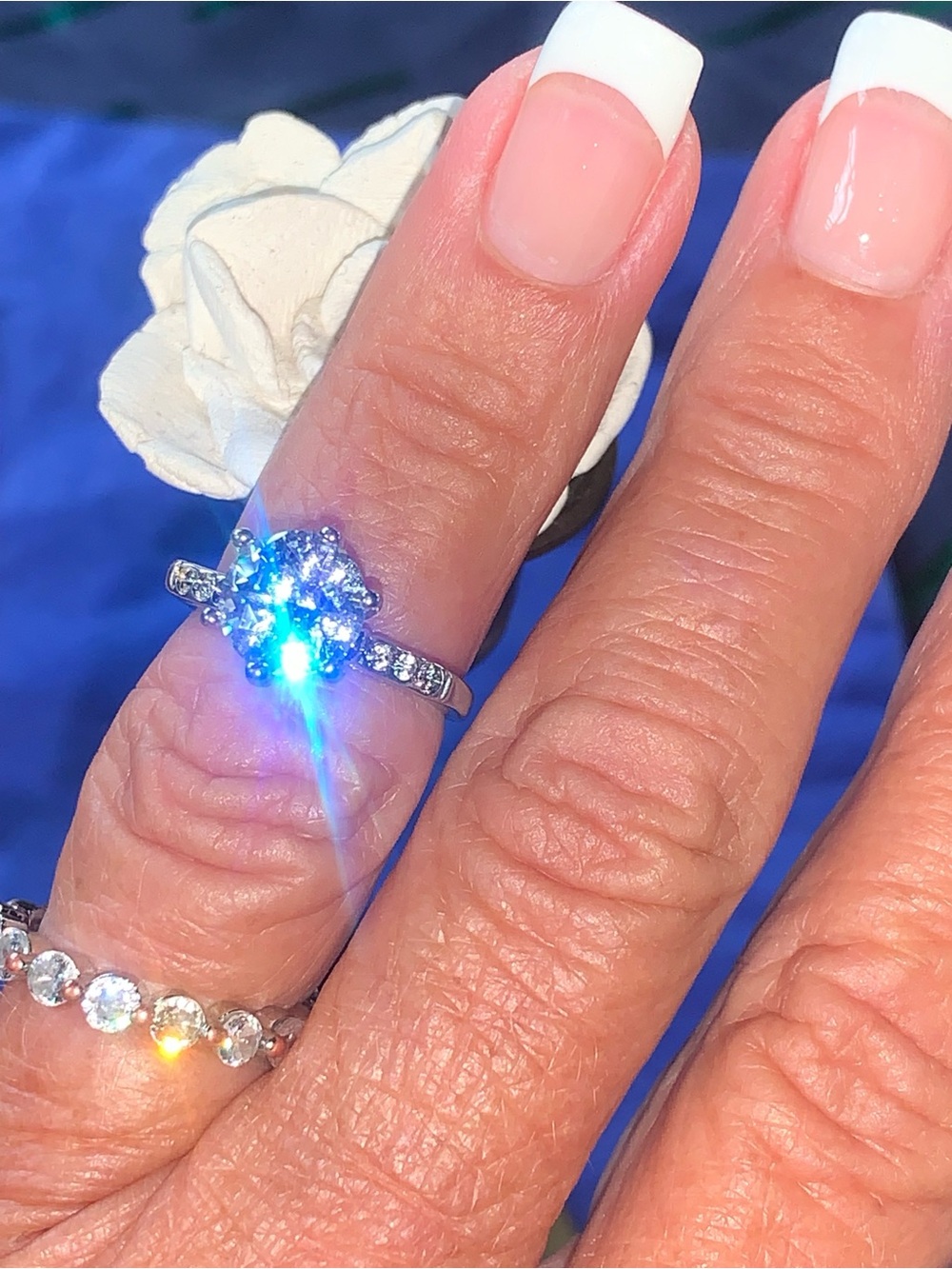 Worry Free Faux Diamond Travel Engagement Ring